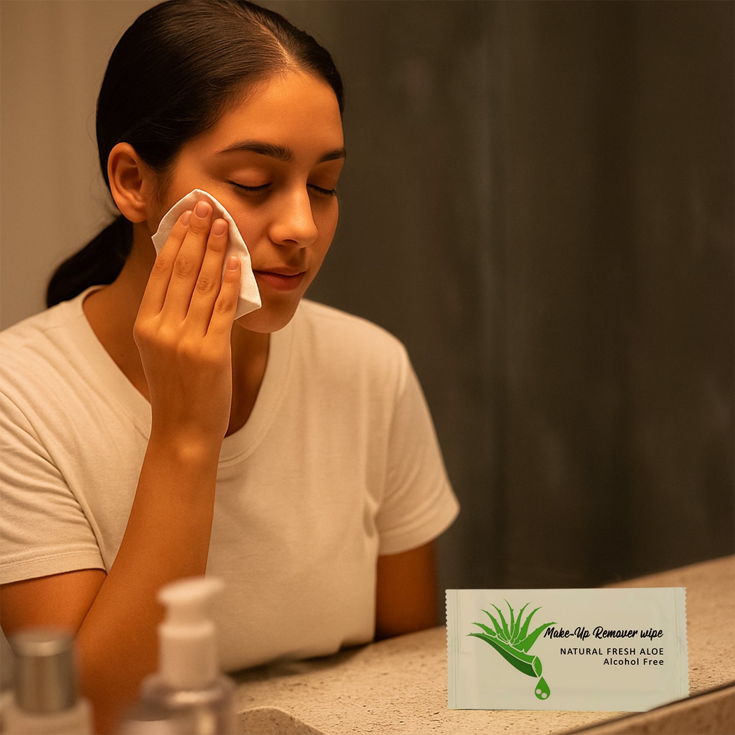 Premium Natural Aloe Makeup Remover Wipes (Pack Of 10 Pc)