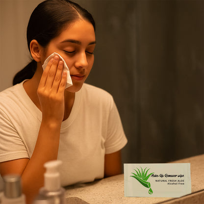 Premium Natural Aloe Makeup Remover Wipes (Pack Of 10 Pc)