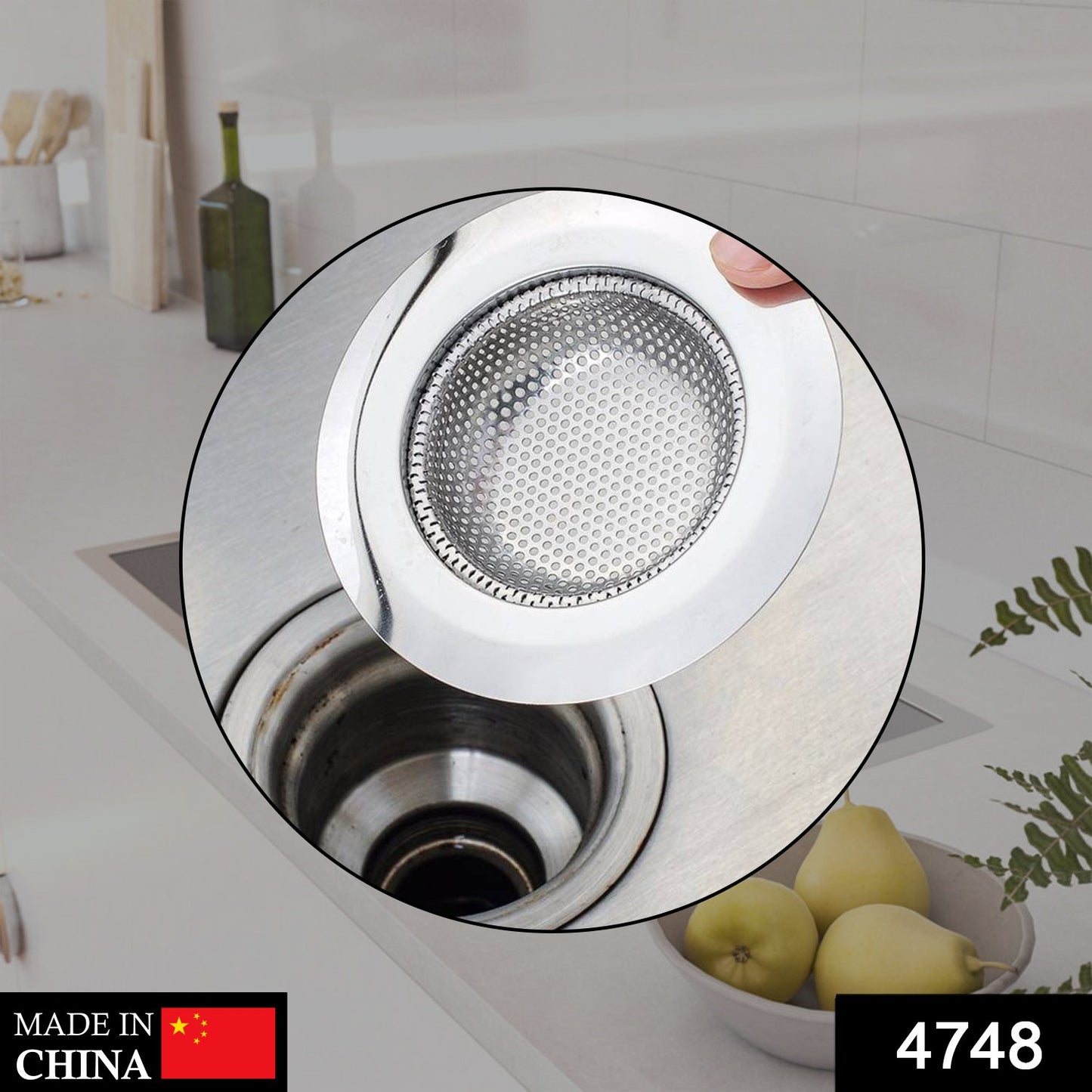 4748 Stainless Steel Sinkwash Basin Drain Strainer (1pc Only)
