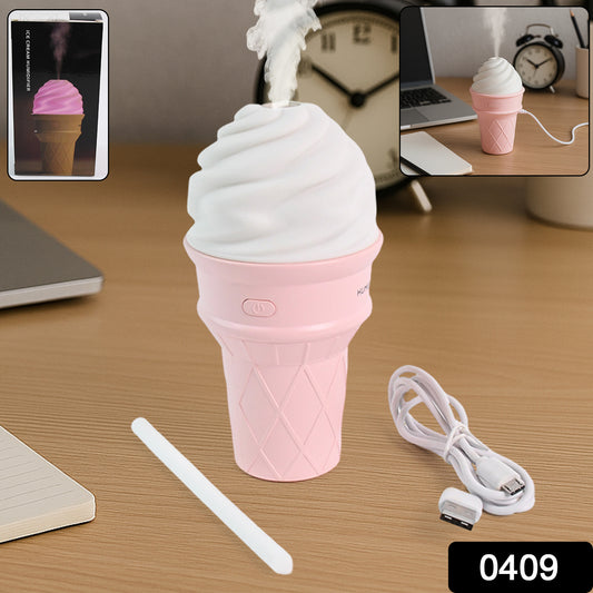 Ice Cream Cone Shape Air Freshener Humidifier (1pc  Pink)