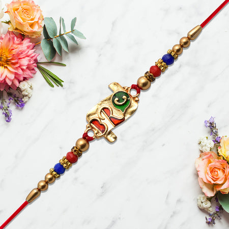 Stylish Bro Rakhi With Colorful Enamel