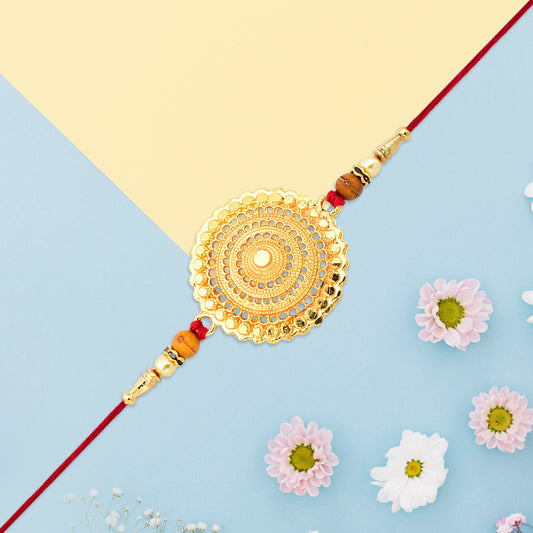 Golden Flower Rakhi