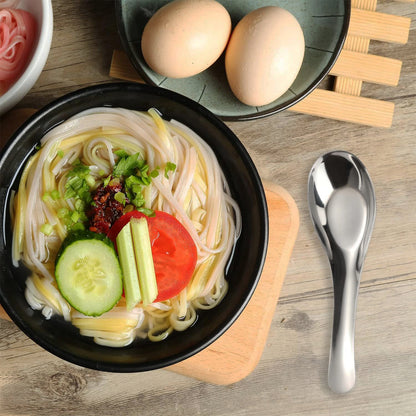 Apex Premium Stainless Steel Soup Spoon Set  6 Pieces