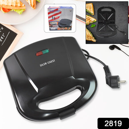 2819 Sandwich Maker Makes Sandwich Non-stick Plates Easy To Use With Indicator Lights