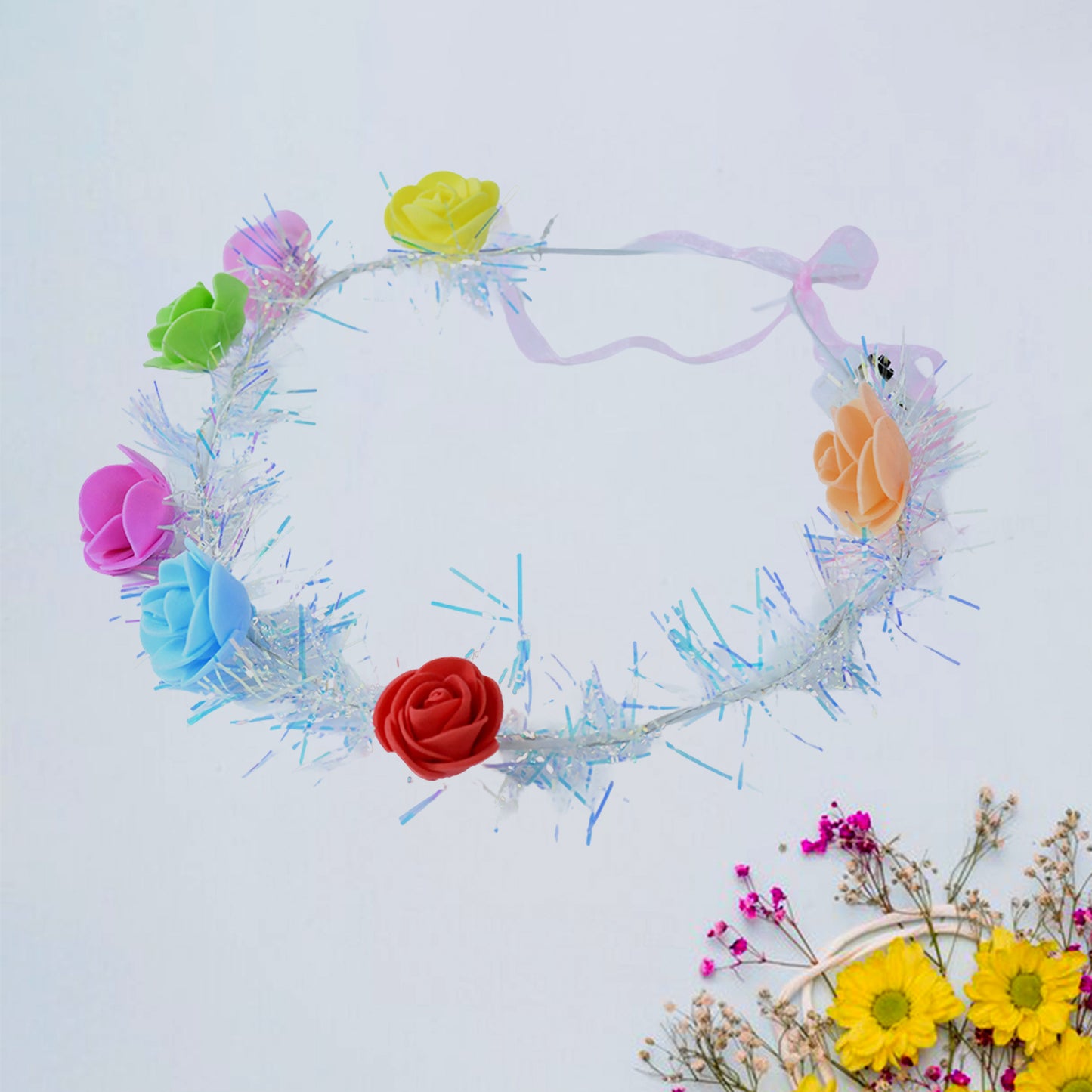 Led Flower Crown Headband  Multicolor Light-up (1 Pc)