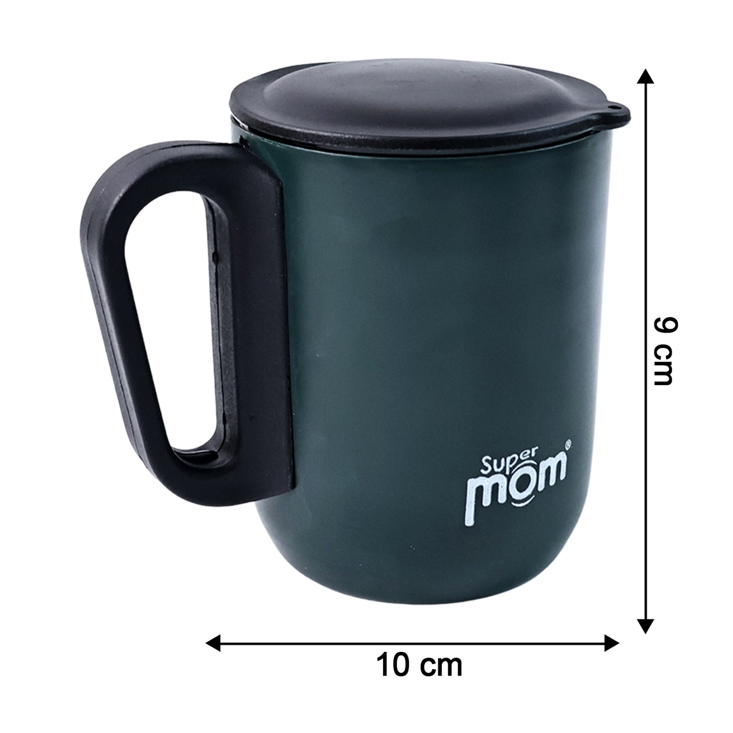 Supermom Metallic Stainless Steel Insulated Mug With Lid Approx 300ml (1 Pc)