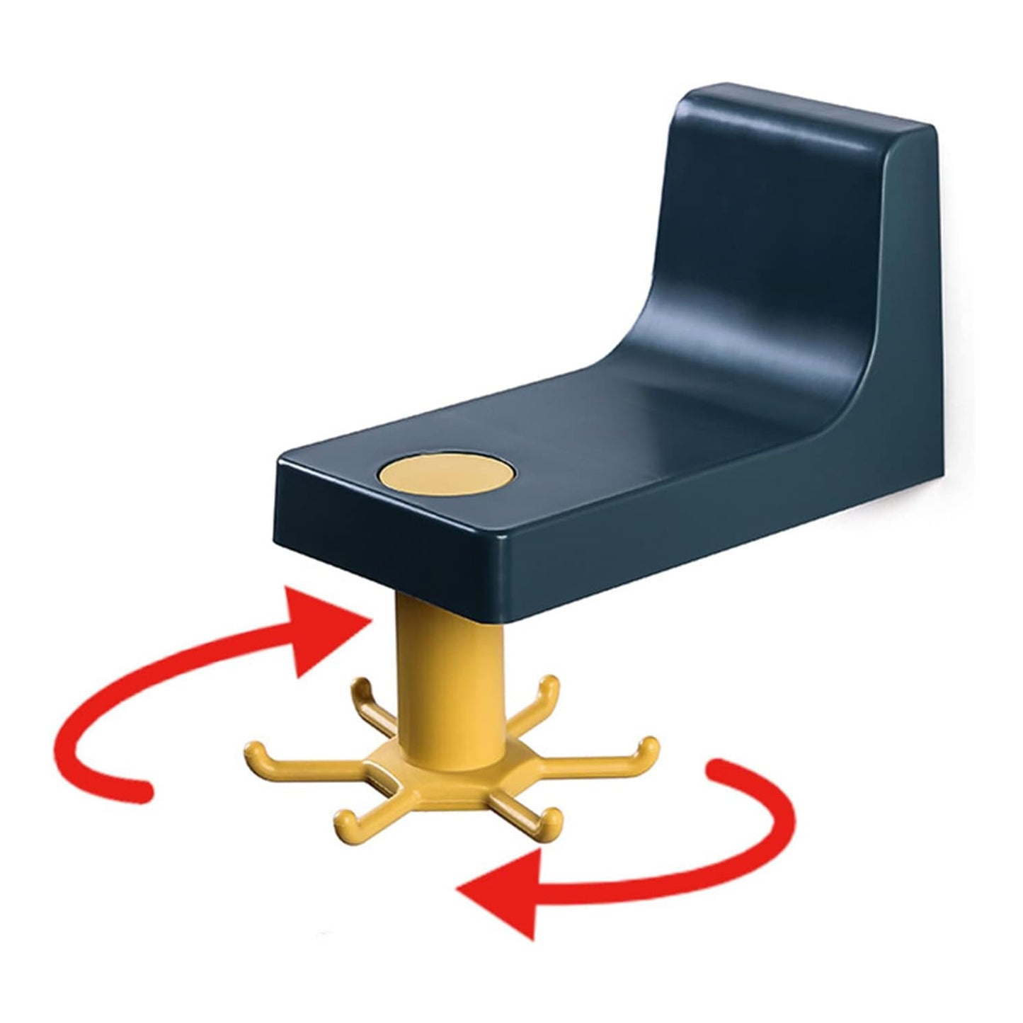 4605 360 Degree Rotating Self Adhesive Plastic Wall Hook Hanger Multifunctional Hanger With 6 Heavy Duty Claw Hooks