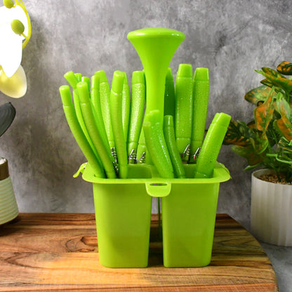 Supermom Premium Fancy Cutlery Set With Holder (24 Pc  Set)