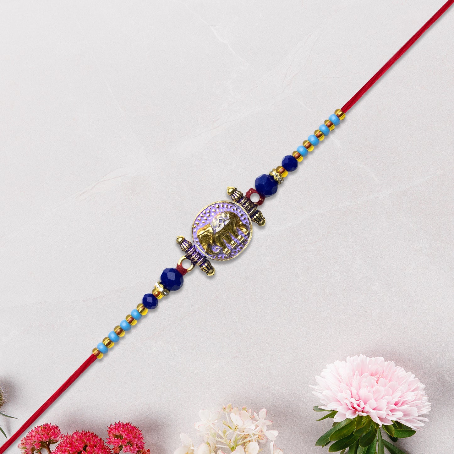 Traditional Rakhi With Elephant Motif