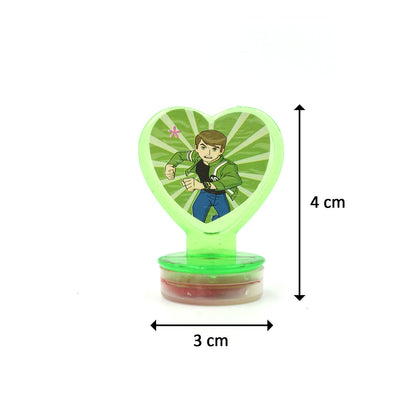 4804 Unique Cartoon Character Heart Shape Stamps 6 Pieces For Kids Motivation And Reward Theme Prefect Gift For Teachers Parents And Students (Multicolor)