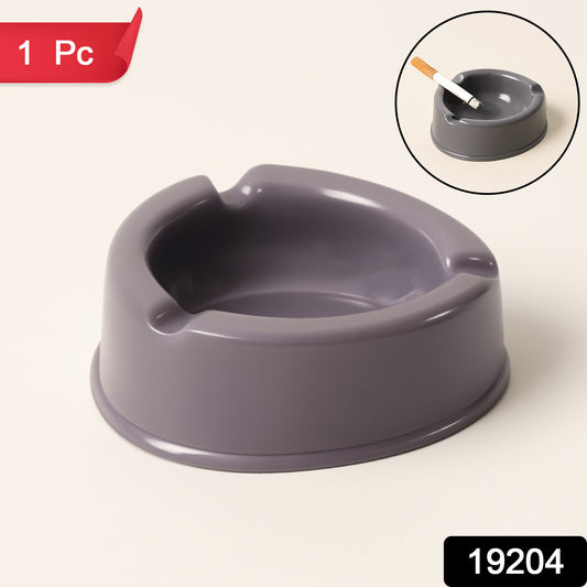 Oblivion Durable Plastic Ashtray With Wide Bowl And Triple Cigarette Holder Slots (1 Pc)