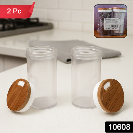 Ganesh Airtight Transparent Kitchen Storage Container Jar Set (2 Pc)