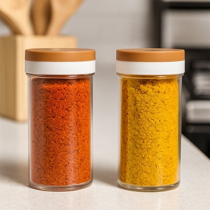 Ganesh Airtight Transparent Kitchen Storage Container Jar Set (2 Pc)