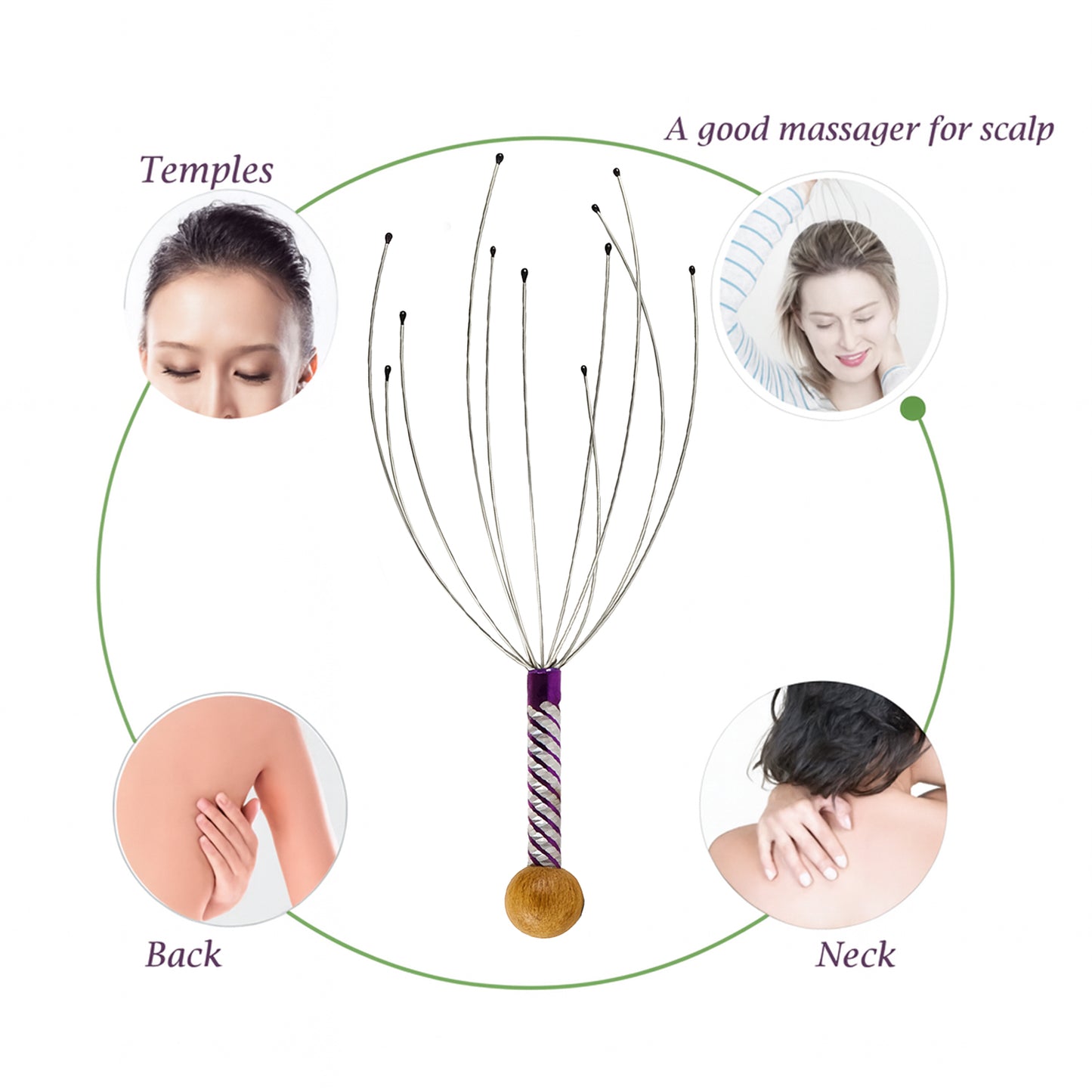 Handy Scalp  Head Massager - (1 Pc)
