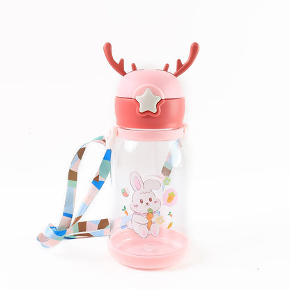 Cute Cartoon Water Bottle Approx 450ml (1 Pc)