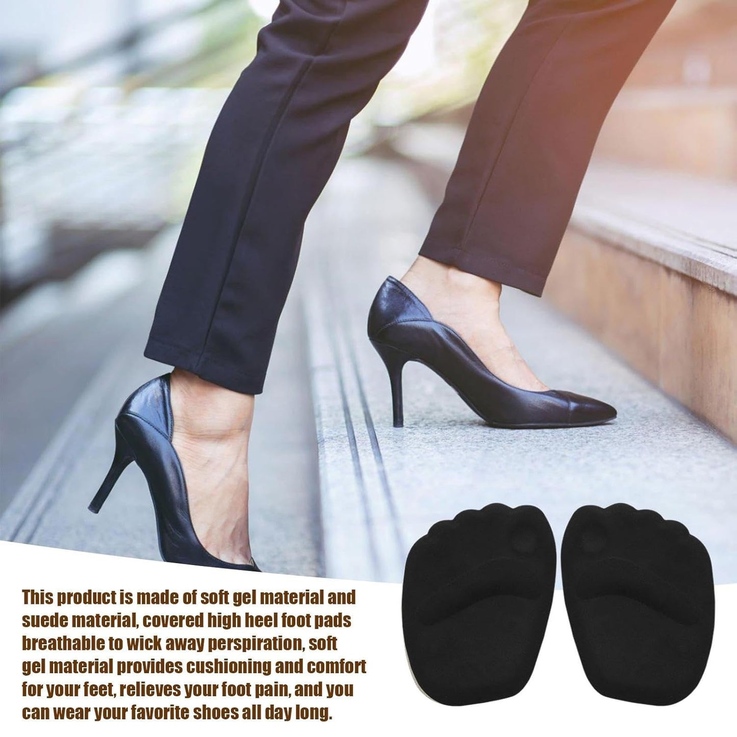 High Shoe Heel Cushion Inserts Non Slip Prevent Calluses Insole Pads (1 Pair)