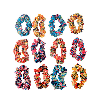 Set Of 12 Stylish Printed Fabric Hairband