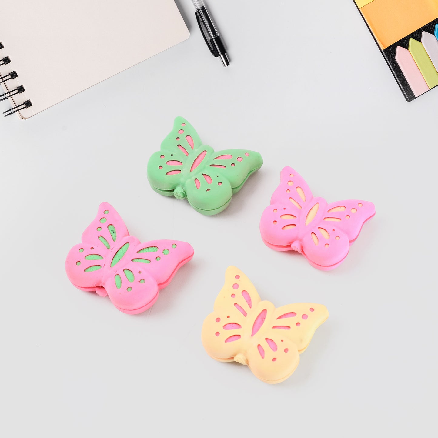 Butterfly Shape Eraser Rubber (25 Pc  Mix Colour  Design)