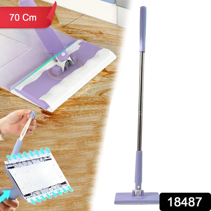 Automatic Cloth Changing Mini Mop With Push Pull Cloth Changing Handle (1 Pc)