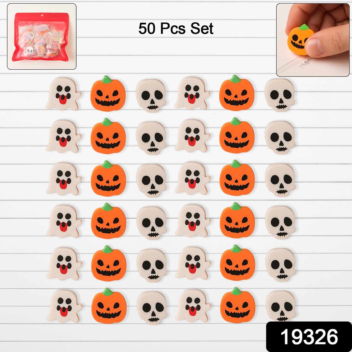 Cartoon Shape Eraser Rubber (50 Pc  Mix Colour  Design)