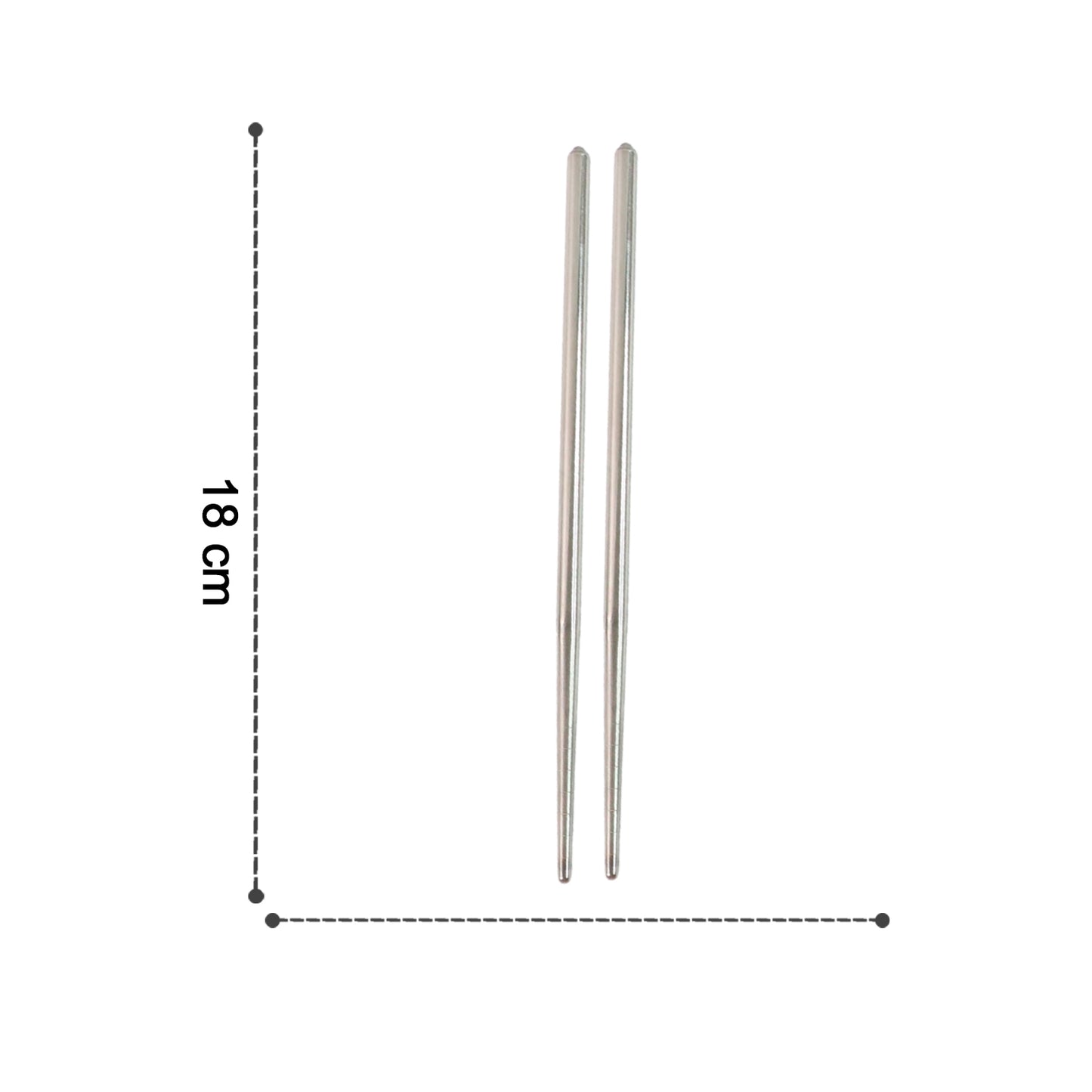 Premium Stainless Steel Reusable Chopsticks (2 Pc)