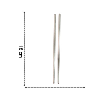 Premium Stainless Steel Reusable Chopsticks (2 Pc)