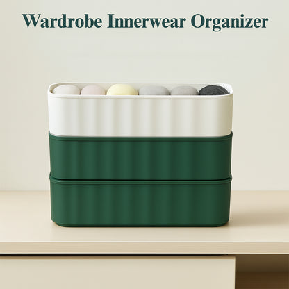 236 5-compartments Sockshandkerchiefunderwear Storage Box Socks Drawer Closet Organizer Storage Boxes (Pack Of 4)