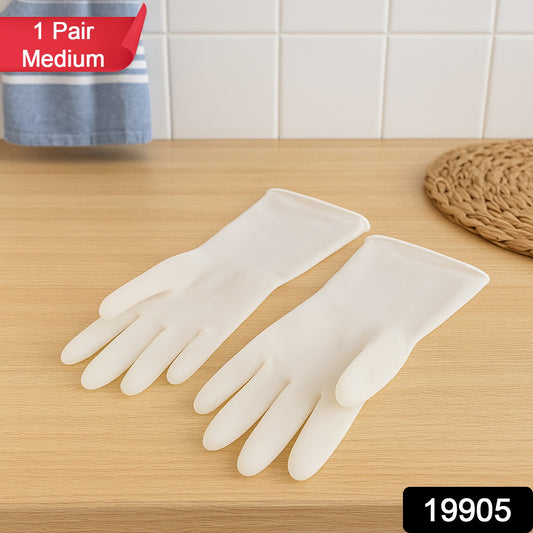 Medium Reusable Household Cleaning Gloves - (2 Pc  Set)