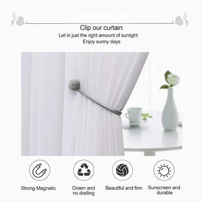 Magnetic Curtain Tiebacks - (2 Pc  Set)