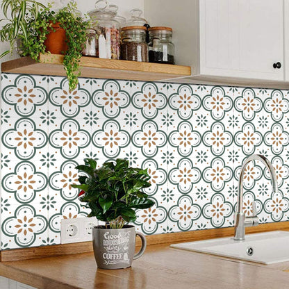 Peel And Stick Floor Tiles Kitchen  Bathroom Backsplash Sticker Detachable Waterproof Diy Tile Stickers For Wall Decoration Tiles Home Decoration (8x8 Inch  10 Pcs Set)