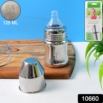 Apex Premium Stainless Steel Baby Feeding Bottle (125 Ml  1 Pc)