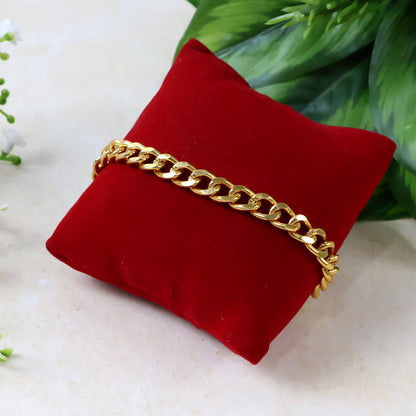 Stylish Gold-plated Chain Bracelet For Men  Women - (1 Pc)