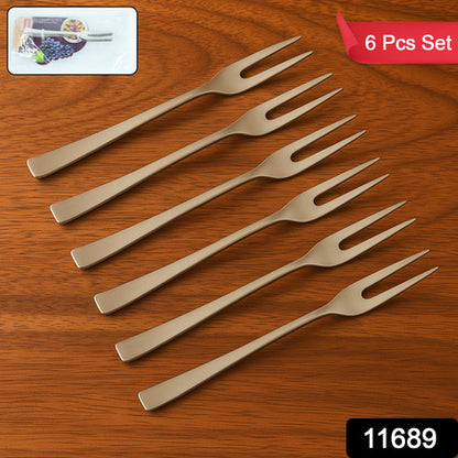 Apex 6 In 1 Stainless Steel Fruit Fork (1 Set)