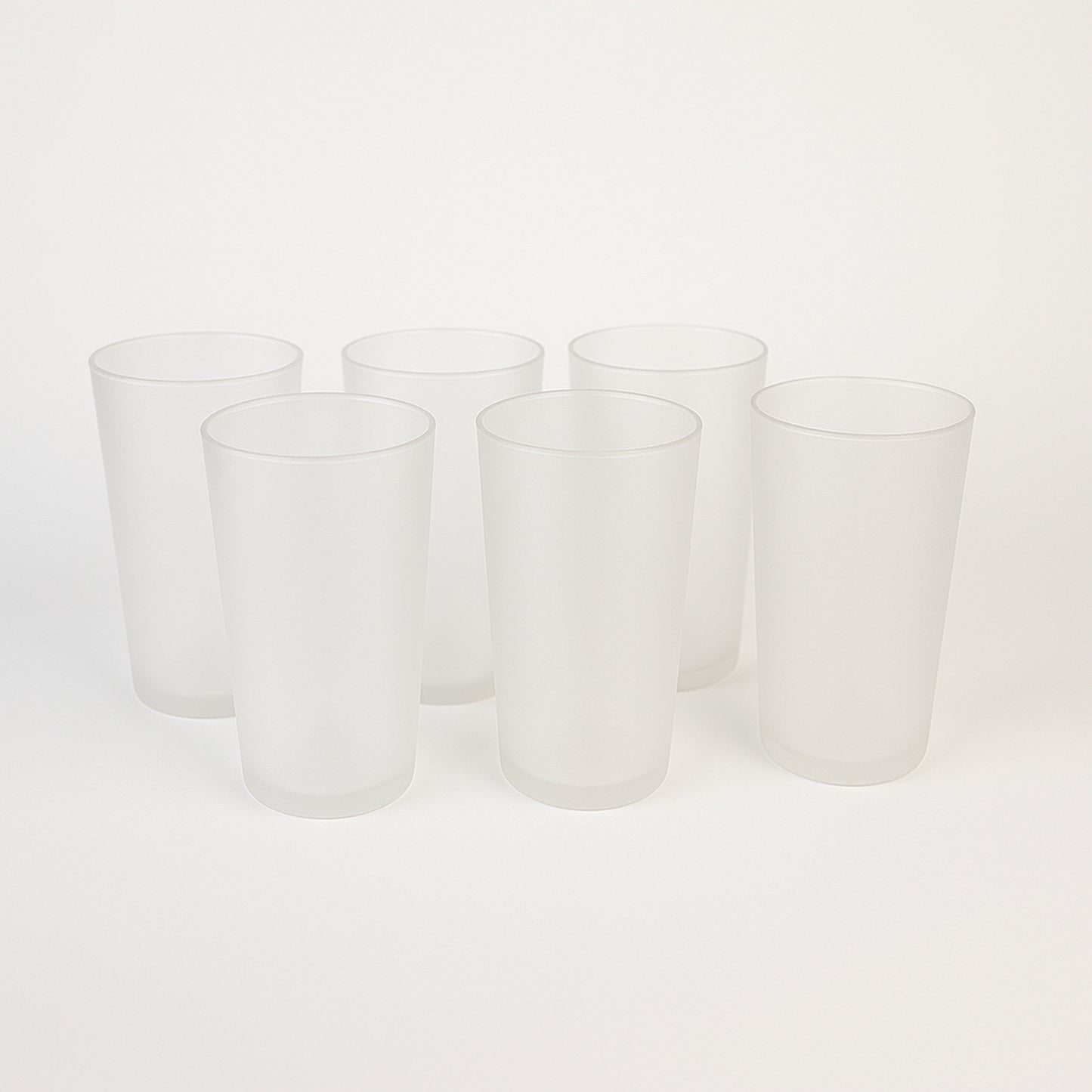 Matt Finish Glass Tumbler Set (Approx 300ml  6 Pc)