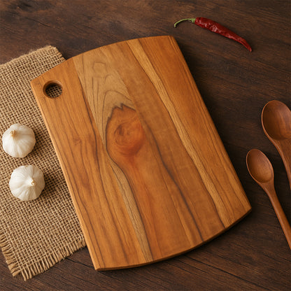 Supermom Premium Teak Wood Chopping Board For Kitchen (1 Pc)