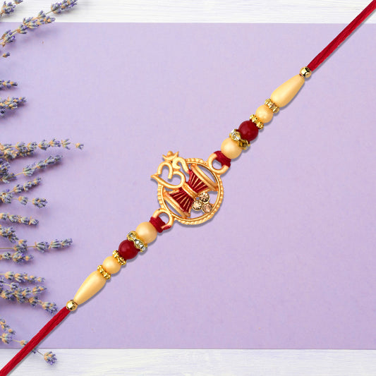 Designer Om Rakhi With Damru