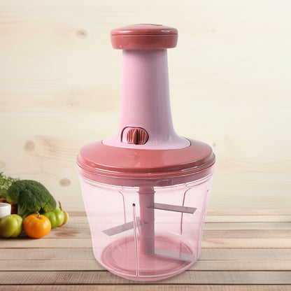 Apex  Quba Push Chopper With Stainless Steel Blades (1000ml)