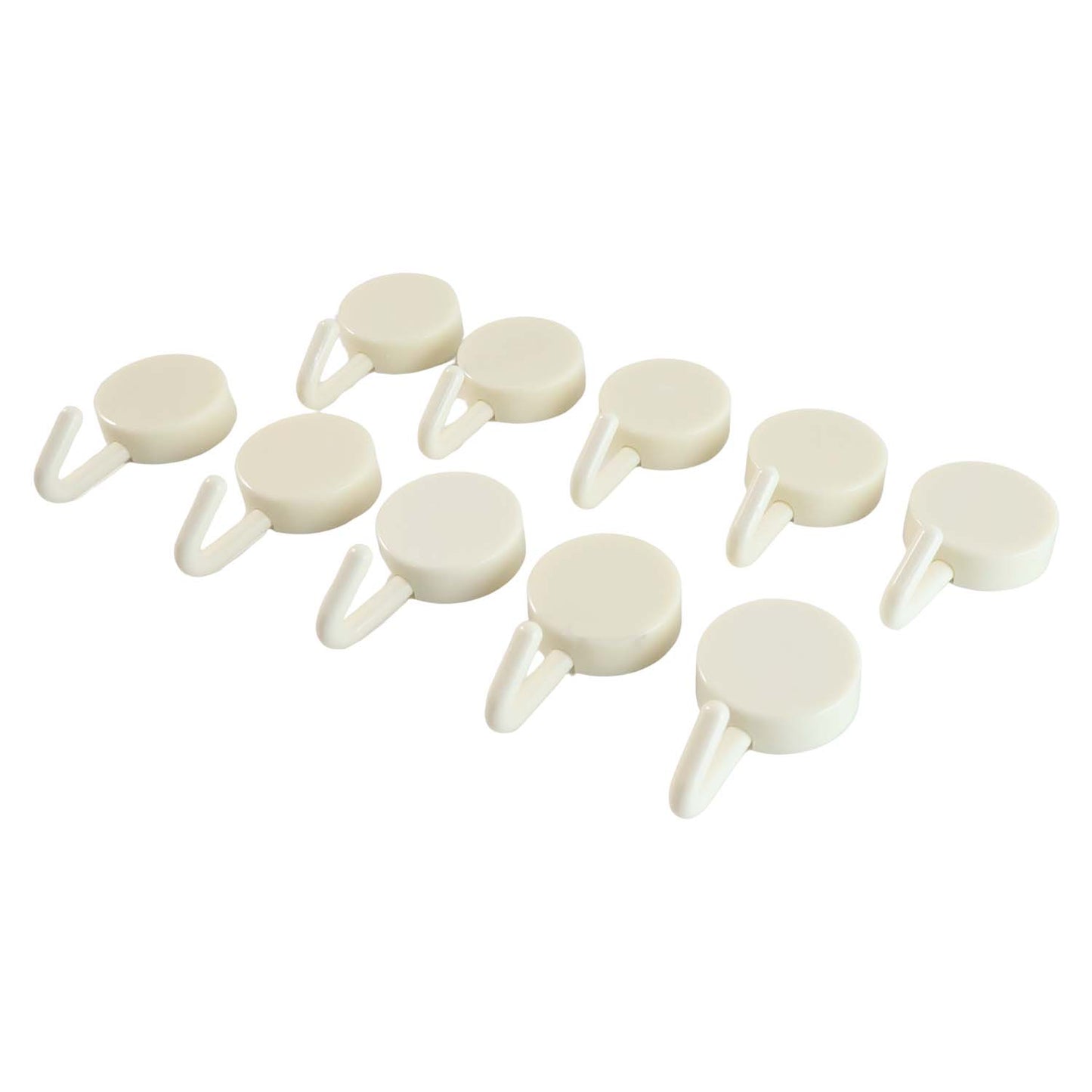 Self Adhesive Round Wall Hooks (10 Pc)