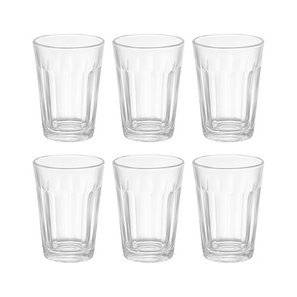 Supermom Plastic Chai Pyali Transparent Tea Glass Set (130ml  6 Pc)