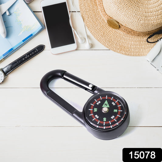 Clip Snap Hook Mini Compass (1 Pc   (1 Pc  Mix Design)