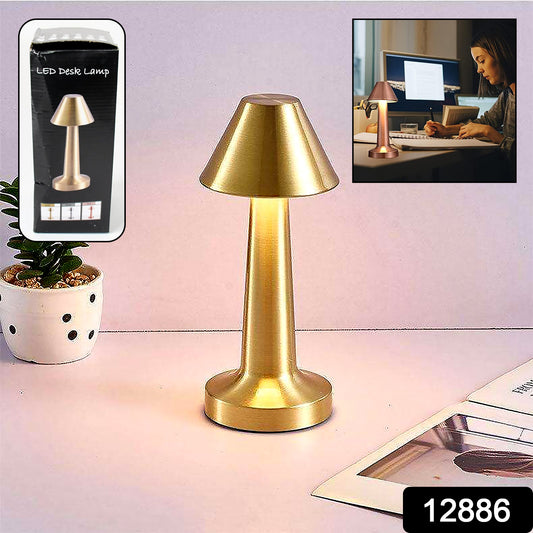 Led Lamp With Touch Control  Decorative Desk Lamp Portable Metal Led Table Lamp Usb Rechargeable 3 Color 3 Levels Brightness Dimmable Eye Protection Modern Lamp For Home Decor Party Kids Room Bedroom (1 Pc)