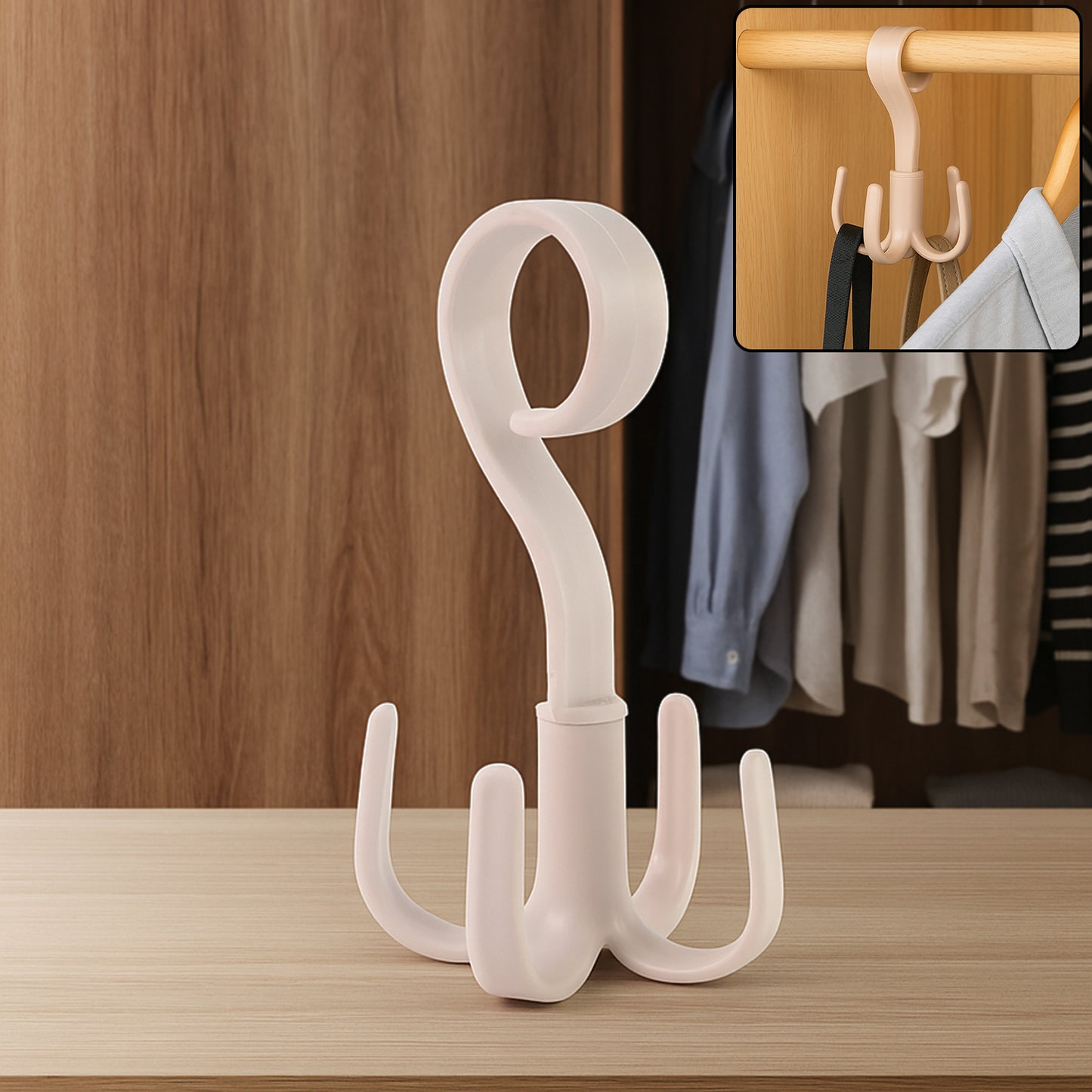360 Rotating Multipurpose Hook Hanger (1 Pc)