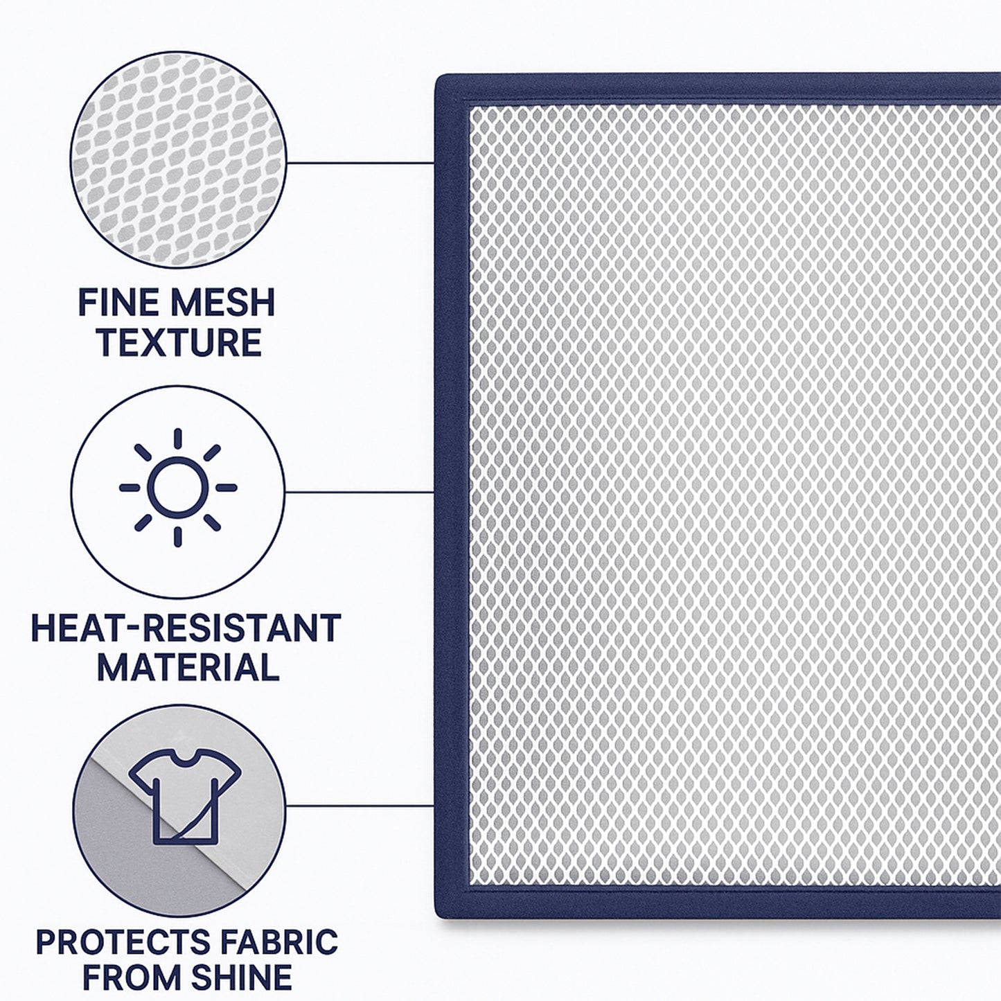 Heat-resistant Ironing Mesh Press Cloth (65  40 Cm  1 Pc )