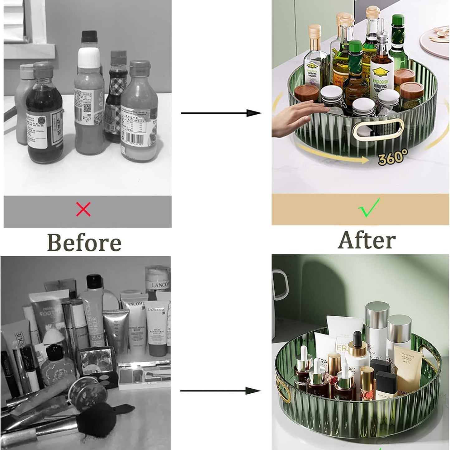 360 Rotating Multipurpose Storage Rack With Handles (1 Pc)